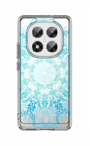 TopQ Cover Image Xiaomi Redmi Note 14 Pro 5G hard Blue Mandala 136790 - Phone Cover - Main image