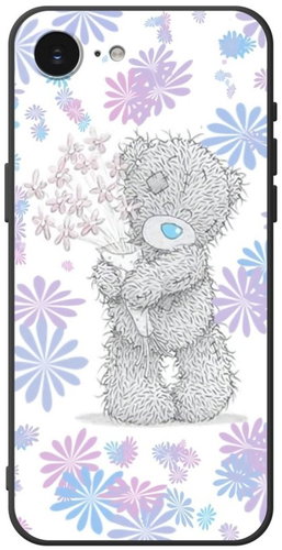 TopQ Cover iPhone 16e Floral Teddy 138437 - Phone Cover - Main image