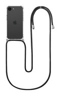 TopQ Cover iPhone 16e with black cord transparent 138493 - Phone Cover
