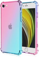 TopQ Cover iPhone 16e Shock rainbow mint pink 138426 - Phone Cover