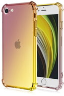 TopQ Cover iPhone 16e Shock rainbow purple-yellow 138407 - Phone Cover