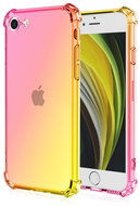 TopQ Cover iPhone 16e Shock rainbow pink-yellow 138424 - Phone Cover