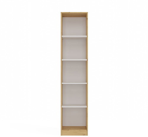 Topeshop BRW Onyx Shelf R40 white oak Artisan - Shelving Unit - Main image