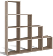 Topeshop Step Shelf 4 × 4 sonoma - Shelving Unit