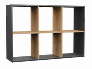 Topeshop Malax Shelf 2x3 anthracite Artisan - Shelving Unit