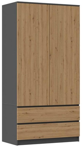 Topeshop Wardrobe Malwa SS-90 Antracit Artisan - Wardrobe - Main image