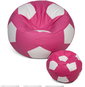 Bean Bag TopKing Seat bag ball XXXL 100 cm + footrest XL 35 cm, pink/white - Sedací vak