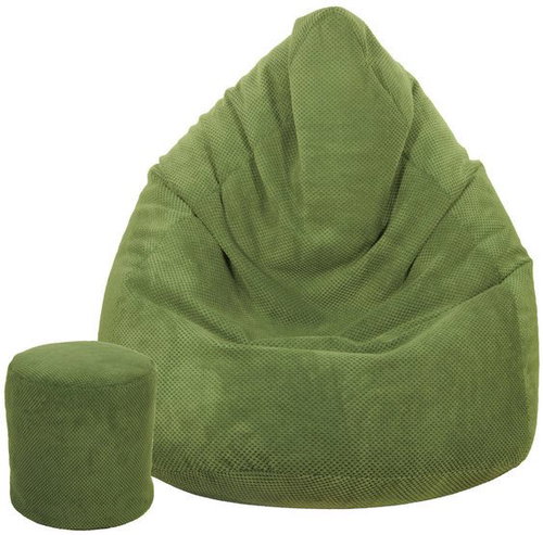 TopKing Seat bag XXXXL + footrest XL plush, khaki - Bean Bag - Main image