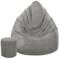 TopKing Seat bag XXXXL + footrest XL plush, grey - Bean Bag