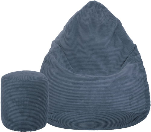 TopKing Seat bag + footrest XL corduroy Lincoln, garnet, 125 cm - Bean Bag - Main image