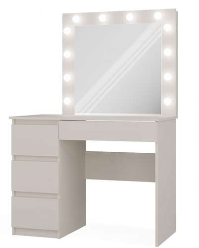 Topeshop Dressing table Marina with LED mirror Cashmere - Dressing Table - Main image