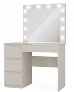Topeshop Marina Dressing table Z/L+MIJ/L with LED mirror, white - Dressing Table