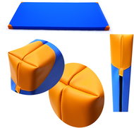 TopKing Professional gymnastics mat for athletes 200 × 120 × 10 cm Blue/Orange - Gymnastic Mat