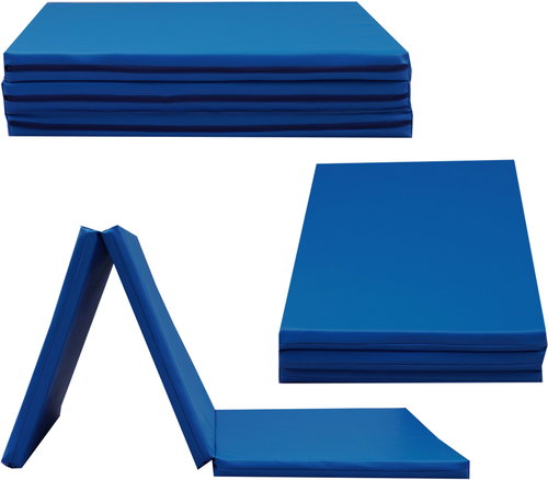 TopKing Folding gymnastic and rehabilitation mattress 3-piece 180 × 60 × 5 cm Blue - Gymnastic Mat - Main image