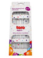 TORO GLAS STROHHALM-SET 4ST+ 1 REINIGUNGSBÜRSTE - Strohhalm