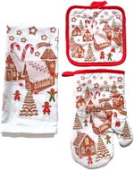 Toro Kitchen Set Pad, Oven Glove, Tea Towel Gingerbread Village - Oven Mitt