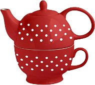 TORO 480ml with 320ml cup, white dots - Teapot