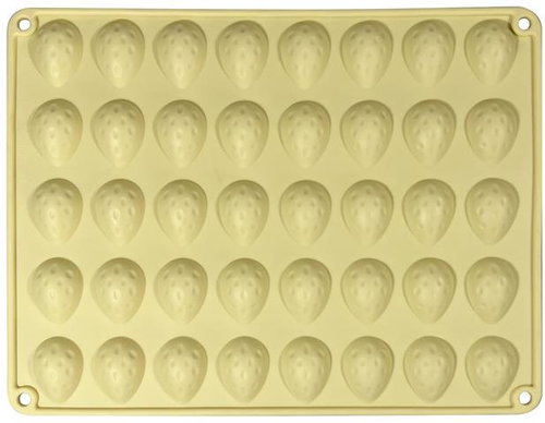 Toro Silicone mould walnut 33,5 × 25,8 × 1,3 cm 40 pcs cream - Mould - Main image