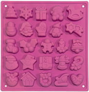 Toro Silikonová forma Vánoce 17,8 × 18,7 × 1,3 cm 25 ks růžová - Forma