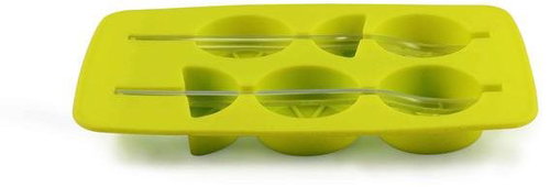 TORO Silikon-Eisform mit Strohhalm, Zitrone, grün/weiß - Eis-Form - Hauptbild
