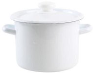 TORO Enamel Pot with Lid, 3l, White - Pot