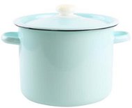 TORO Enamel Pot with Lid, 5.5l, Turquoise - Pot