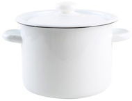 TORO Enamel Pot with Lid, 4.5l, White - Pot