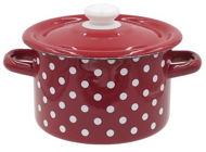 TORO Enamel Pot with Lid, 5,5l, Polka Dot Decor - Pot