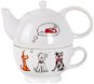 Toro 470ml Teapot with Cup, Dog Motif - Tea For One