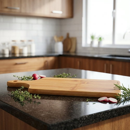 TORO KITCHEN CUTTING BOARD BAMBOO WITH HANDLE, 35X16X0,8CM - Cutting Board - Main image