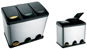 Toro Waste Bin, Stainless Steel with Plastic Lid for Sorting Waste, 24l - Rubbish Bin