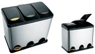 Mülleimer Toro Mülleimer aus Edelstahl mit Kunststoffdeckel für sortierten Abfall, 24 Liter - Odpadkový koš