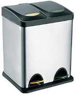 Toro Abfalleimer aus Edelstahl mit Kunststoffdeckel 16 Liter - Korb