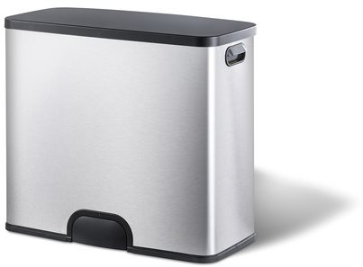 TORO Papierkorb mit Edelstahlsensor für sortierten Abfall, 45l - Mülleimer - Hauptbild