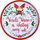 Round Tin Tray 26cm Merry Christmas