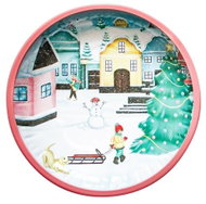Toro Tin Tray 26cm Round Village - Tray