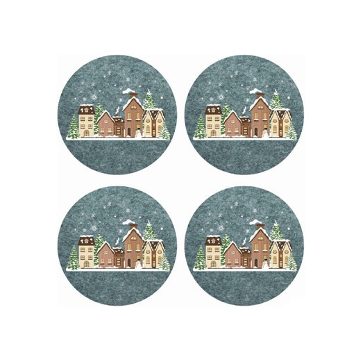 Toro Felt Coaster Set 4 Pcs Main image Toro Felt Coaster Set 4 Pcs - Coaster - Main image