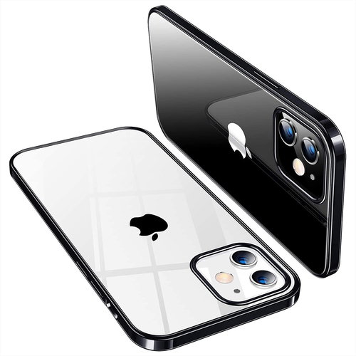 Torras Crystal Clear for iPhone 12/12 Pro Black - Phone Case - Main image