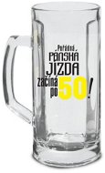 BEER GLASS - THE RIDE STARTS AFTER 50!, 500 ML - Glass
