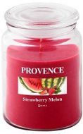 Provence Candle in Glass with Lid 510g, Strawberry + Melon - Candle