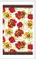 TORO KITCHEN WIPER 38x63 CM RED FLOWERS - Dish Cloth