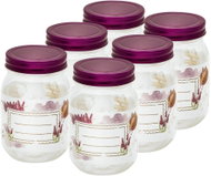 Toro Preserving Jar with Lid 500ml, Lavender, 6 pcs - Canning Jar