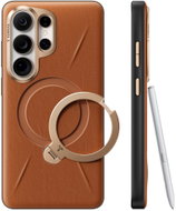Torras Ostand Q3 VegSkin Amber Brown for Samsung Galaxy S26 Ultra - Phone Cover