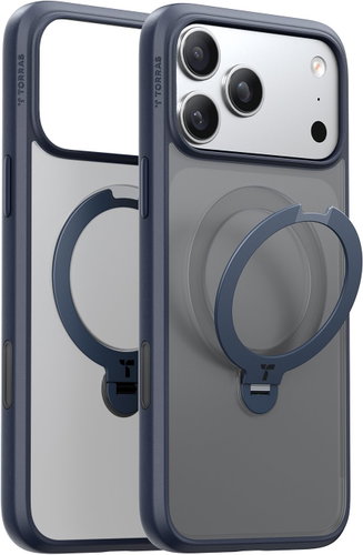 Torras Ostand Q3 Spin Midnight Blue iPhone 17 Pro Max - Phone Cover - Main image