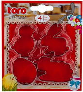 TORO Velikonoční vykrajovátka 4 ks ovce, kuře, králík, vejce - Cookie Cutter Set