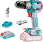 Total Vrtací šroubovák AKU s příklepem, brushless, 20V Li-ion (2 ×), industrial - Příklepová vrtačka
