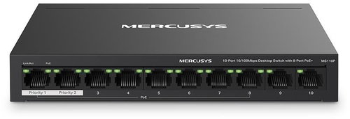 Mercusys MS110P, 10-Port switch, 8-Port PoE+ - Switch - Fő fotó
