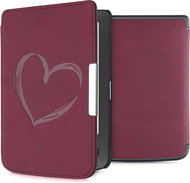 KW Mobile - Brushed Heart - KW5574701 - Pouzdro pro Pocketbook 614/615/624/625/626 - tmavě červené - Pouzdro na čtečku knih
