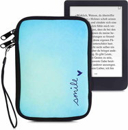 KW Mobile - Smile Heart - KW5033507 - Universal case for 6" readers - turquoise - E-Book Reader Case