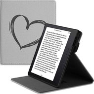 KW Mobile - Brushed Heart - KW4941806 - Case for Amazon Kindle Oasis 2/3 - grey - E-Book Reader Case